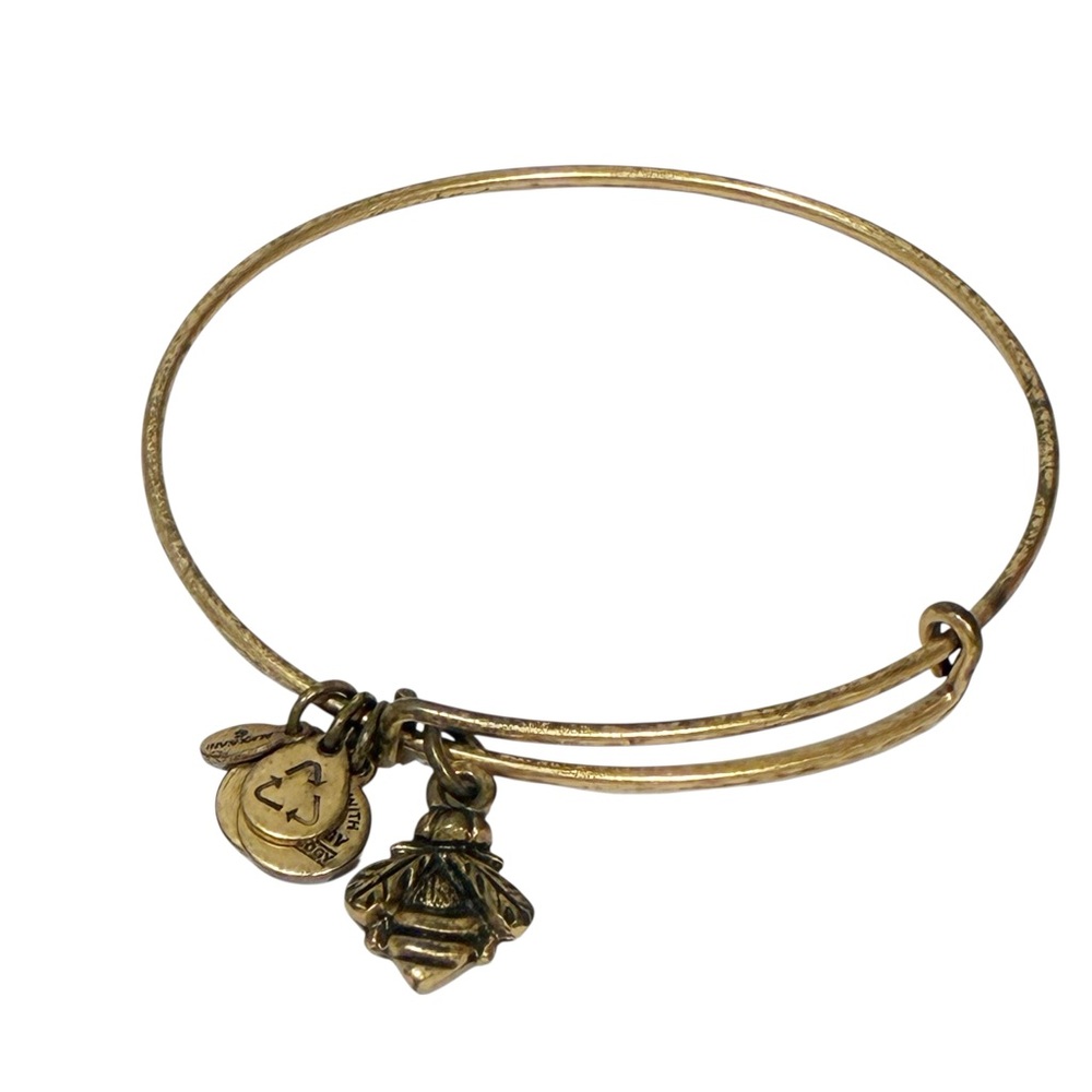 Alex & Ani Gold Tone Energy Bumblebee Adjustable Bangle Bracelet